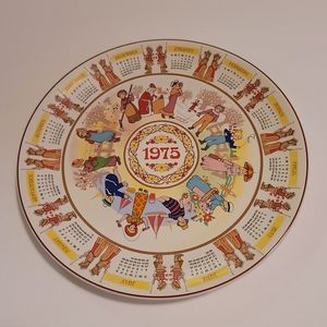 WEDGEWOOD Calendar Plate Fifth Series 1975
